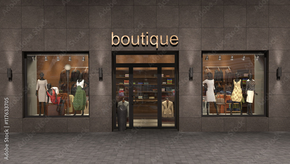 store exterior, 3d illustration